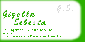 gizella sebesta business card